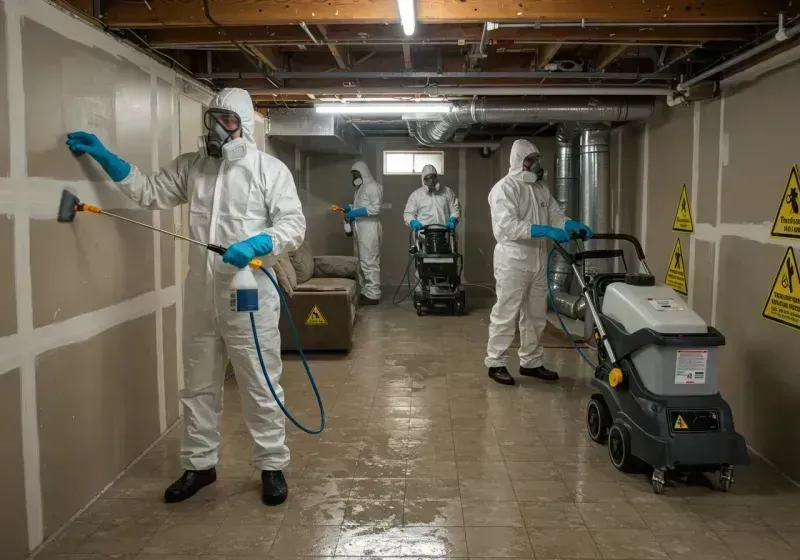 Basement Moisture Removal and Structural Drying process in South Weber, UT